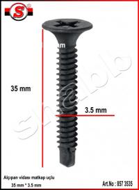 Art.No: 857 3535 Mat.uçlu alçıpan vidası 3.5 * 55
