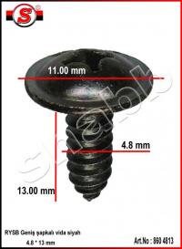 Art.No: 860 4813 RYSB vida siyah 4.8 * 13 mm