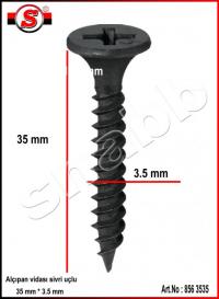 Art.No: 856 3555 Sivri alçıpan vidası 3.5 * 35 mm