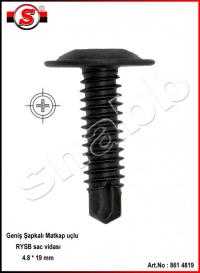 Art.No: 861 4819 RYSB m.uçlu vida siy. 4.8 * 19 mm